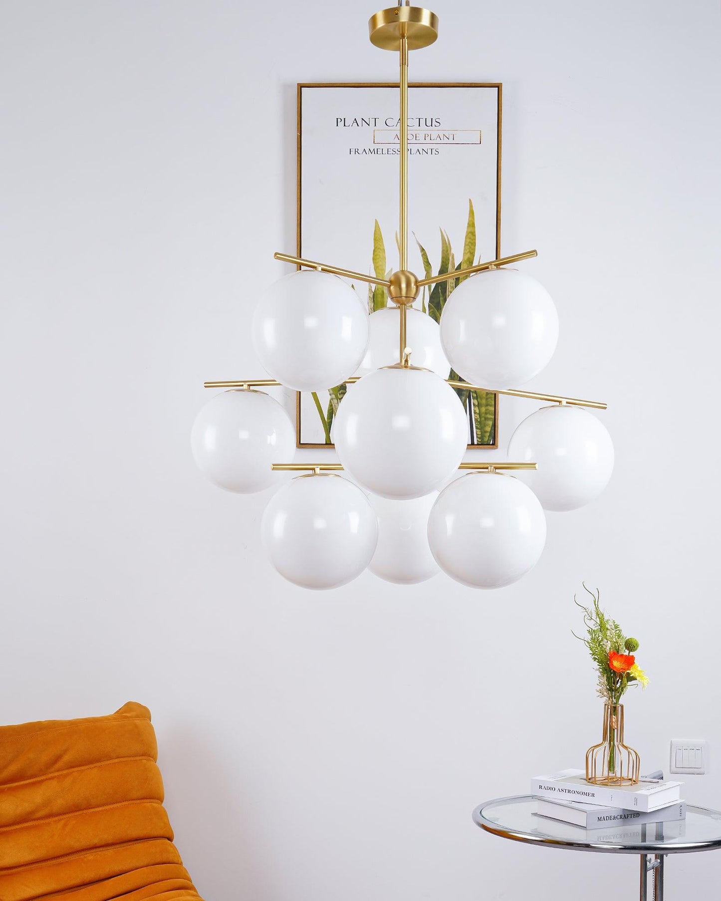 Sphere & Stem Candelabrum Chandelier