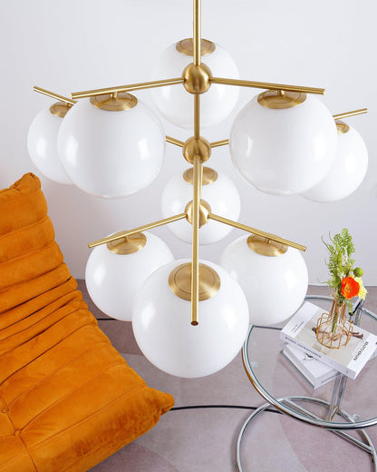 Sphere & Stem Candelabrum Chandelier