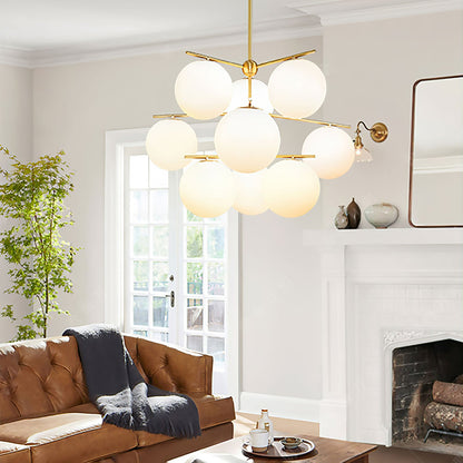 Sphere & Stem Candelabrum Chandelier