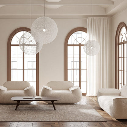 Spherical Woven Pendant Light