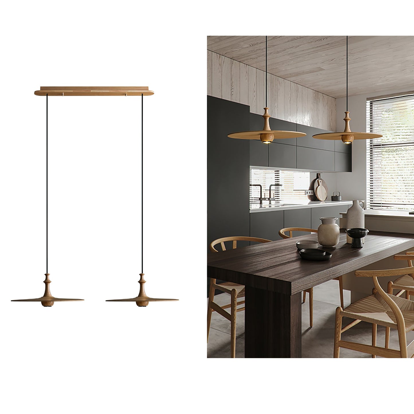 Spindle Disc Drop light Pendant Lamp