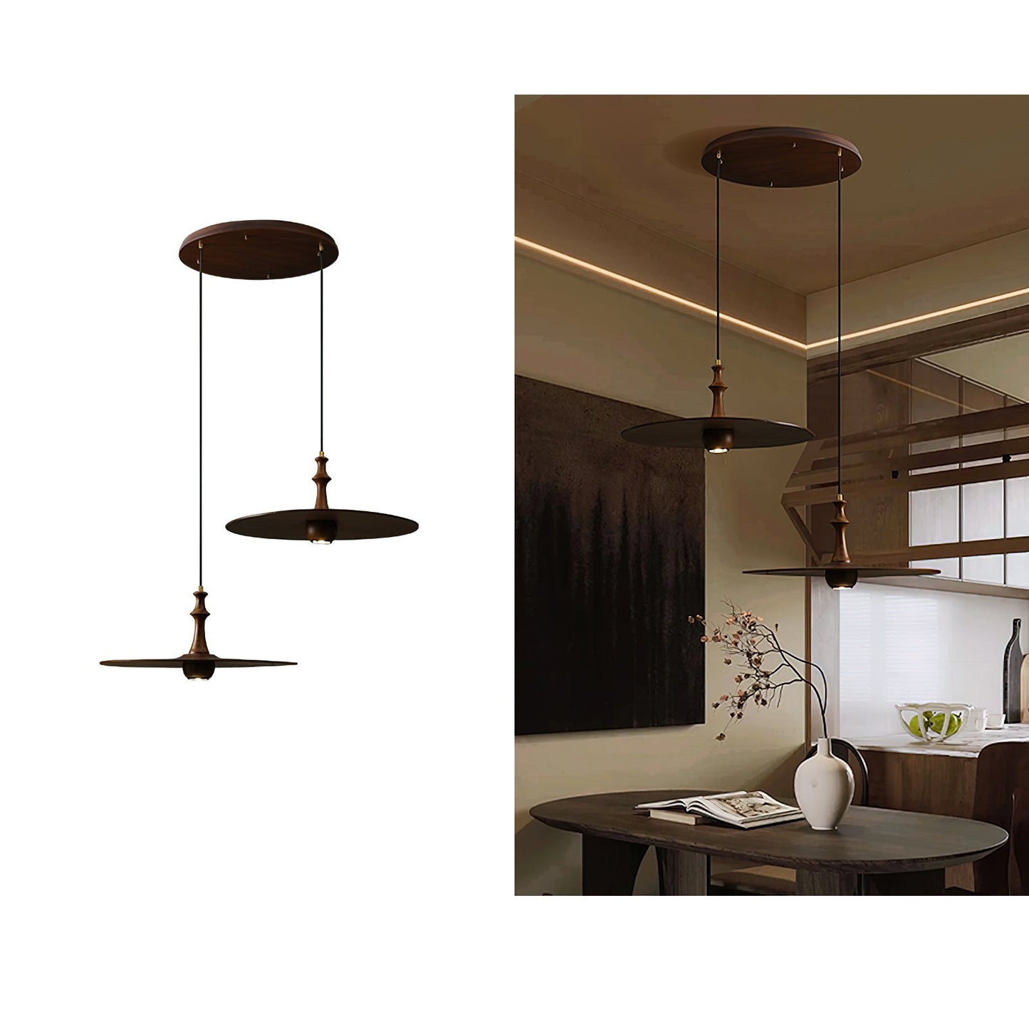 Spindle Disc Drop light Pendant Lamp