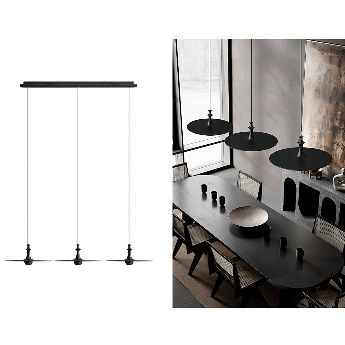 Spindle Disc Drop light Pendant Lamp