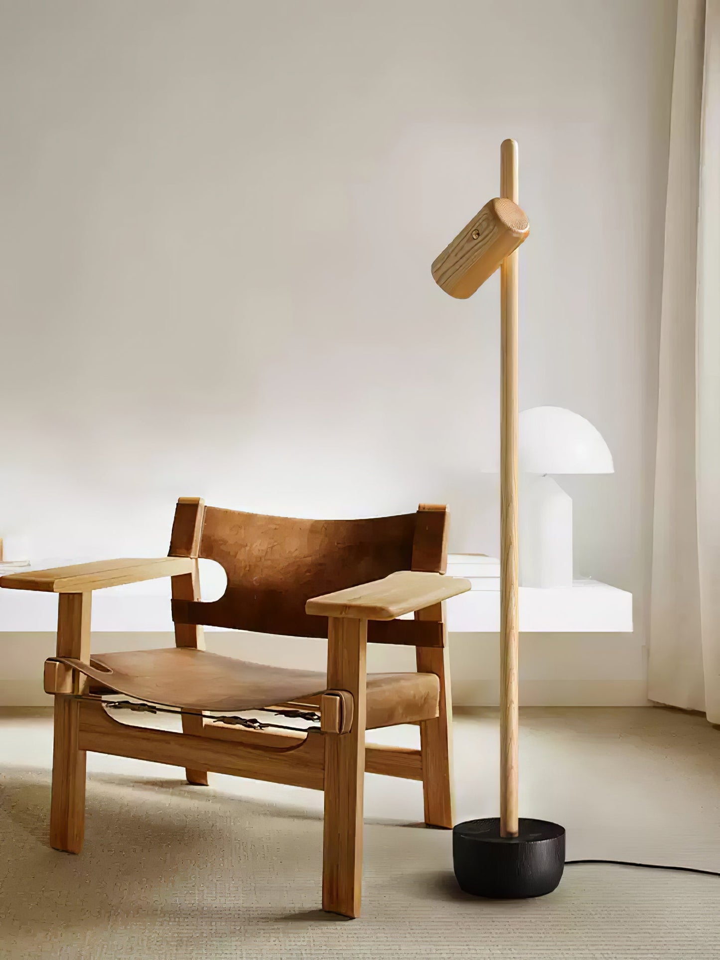 Spotlight Wood Free-standing Lamp Floor Lamp