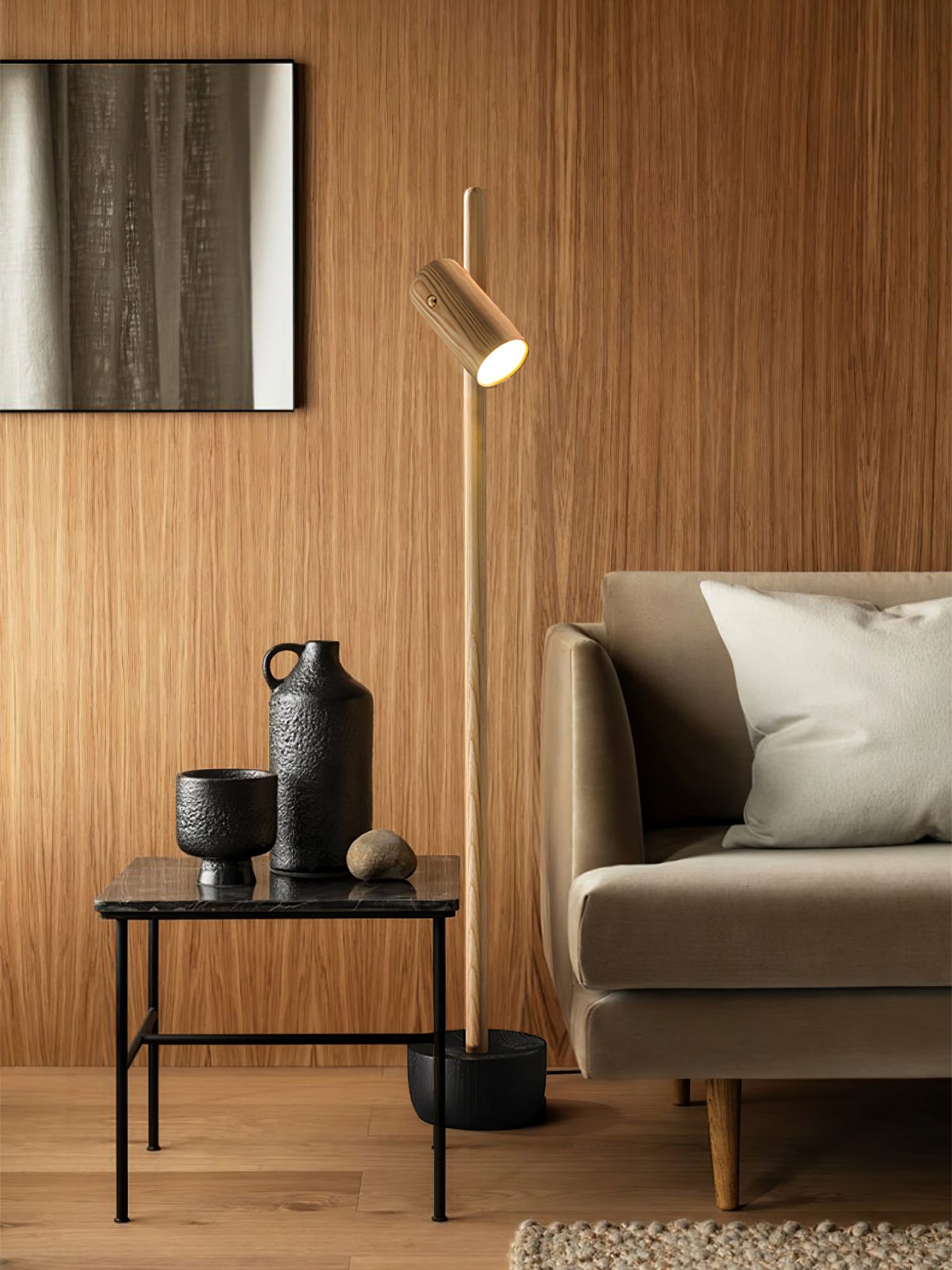 Spotlight Wood Free-standing Lamp Floor Lamp