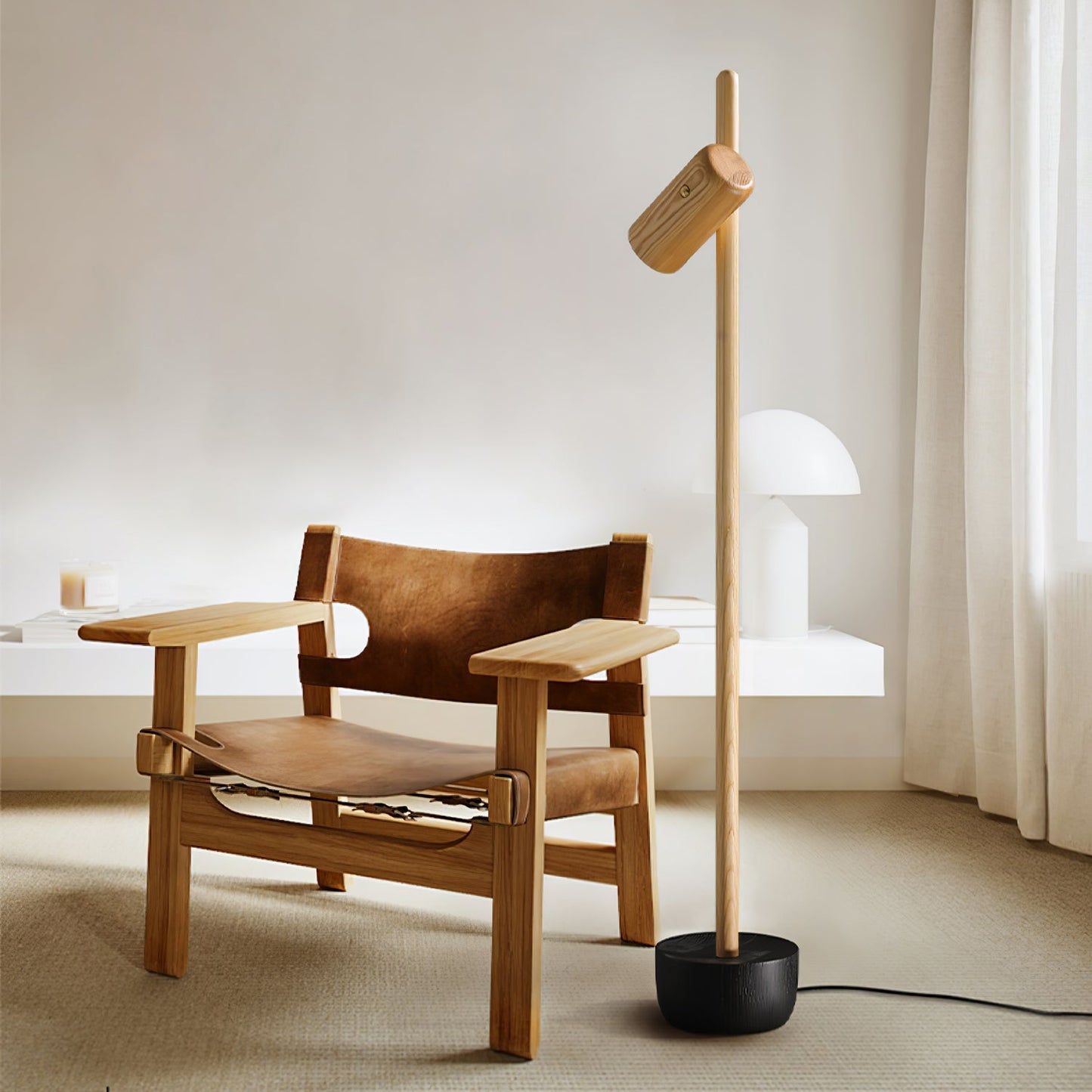 Spotlight Wood Free-standing Lamp Floor Lamp