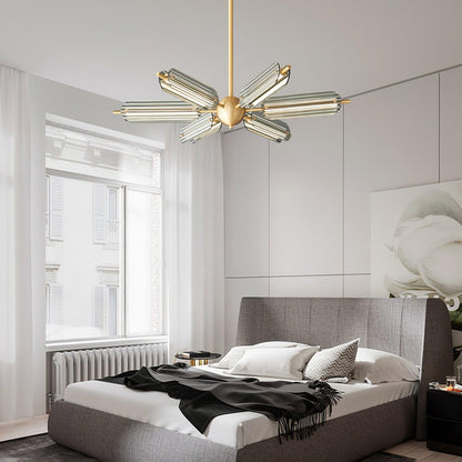 Sputnik Brass Electrolier Chandelier