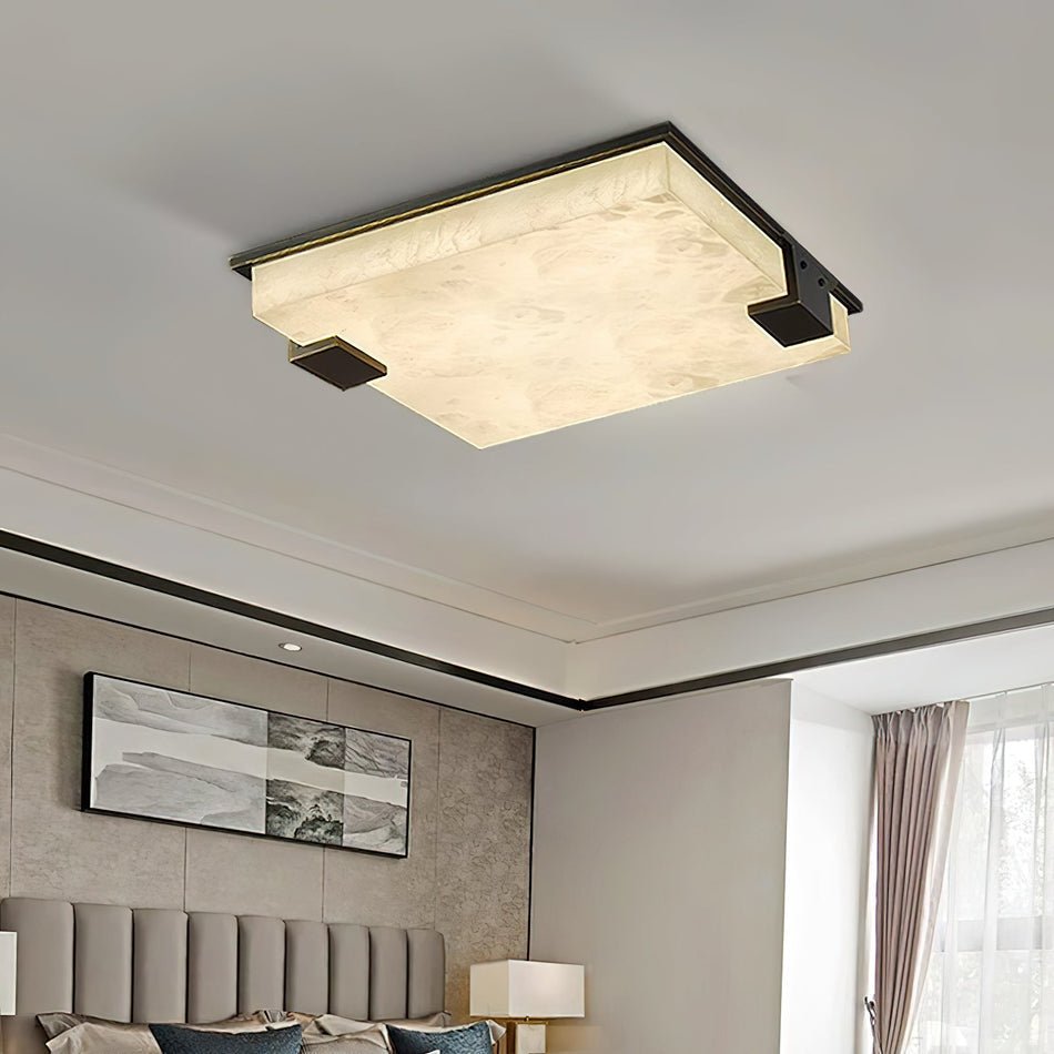 Square Alabaster Flush mount light Ceiling Lamp