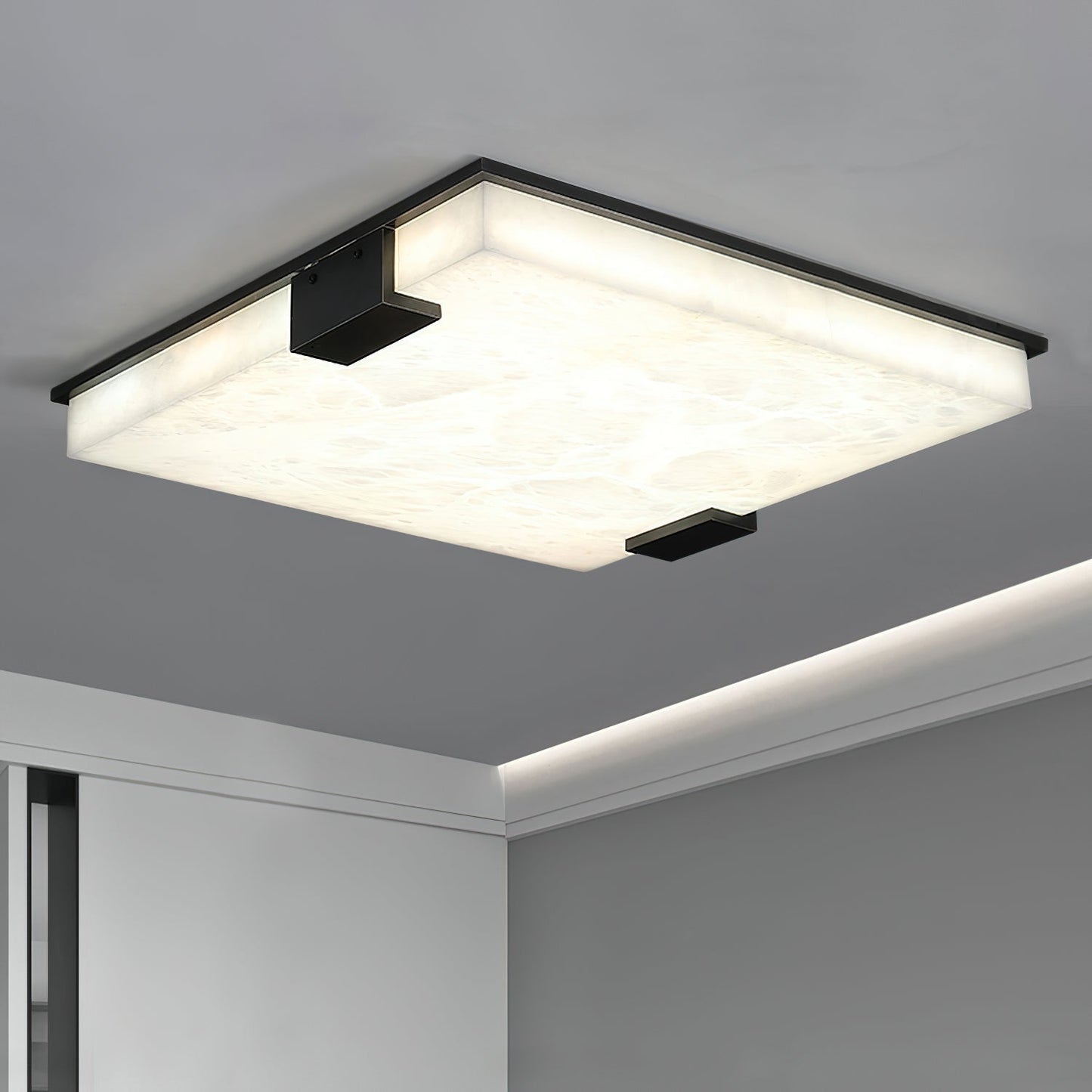 Square Alabaster Flush mount light Ceiling Lamp