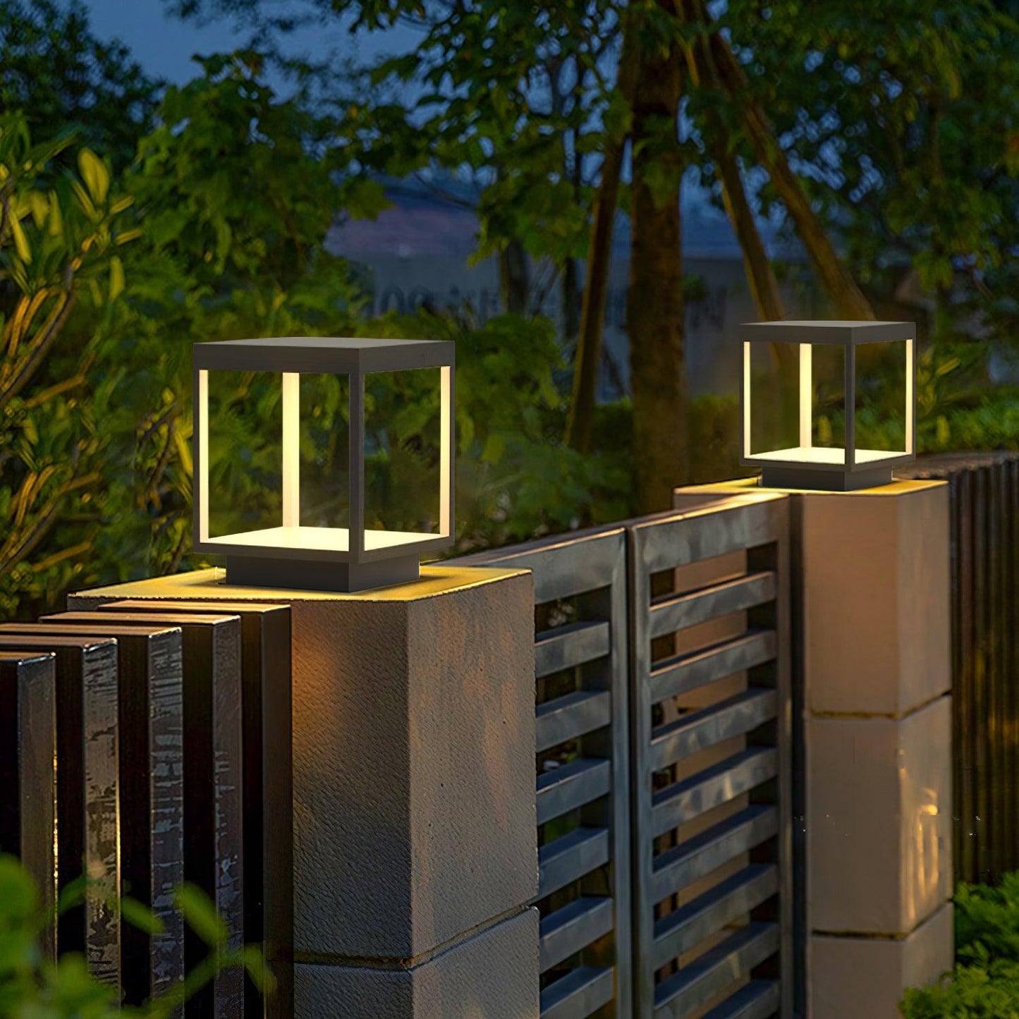 Square Frame Solar Outdoor Light
