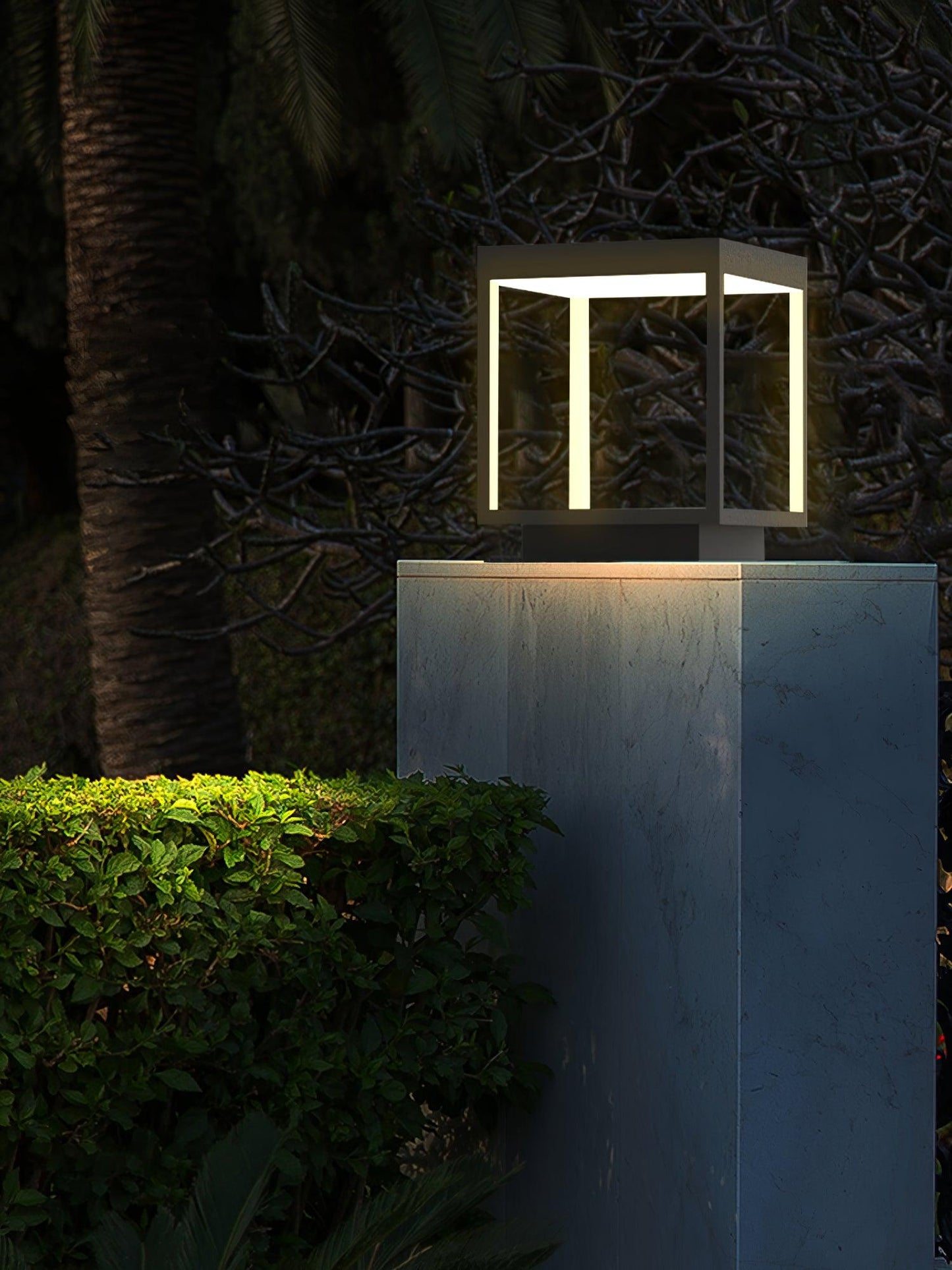 Square Frame Solar Outdoor Light