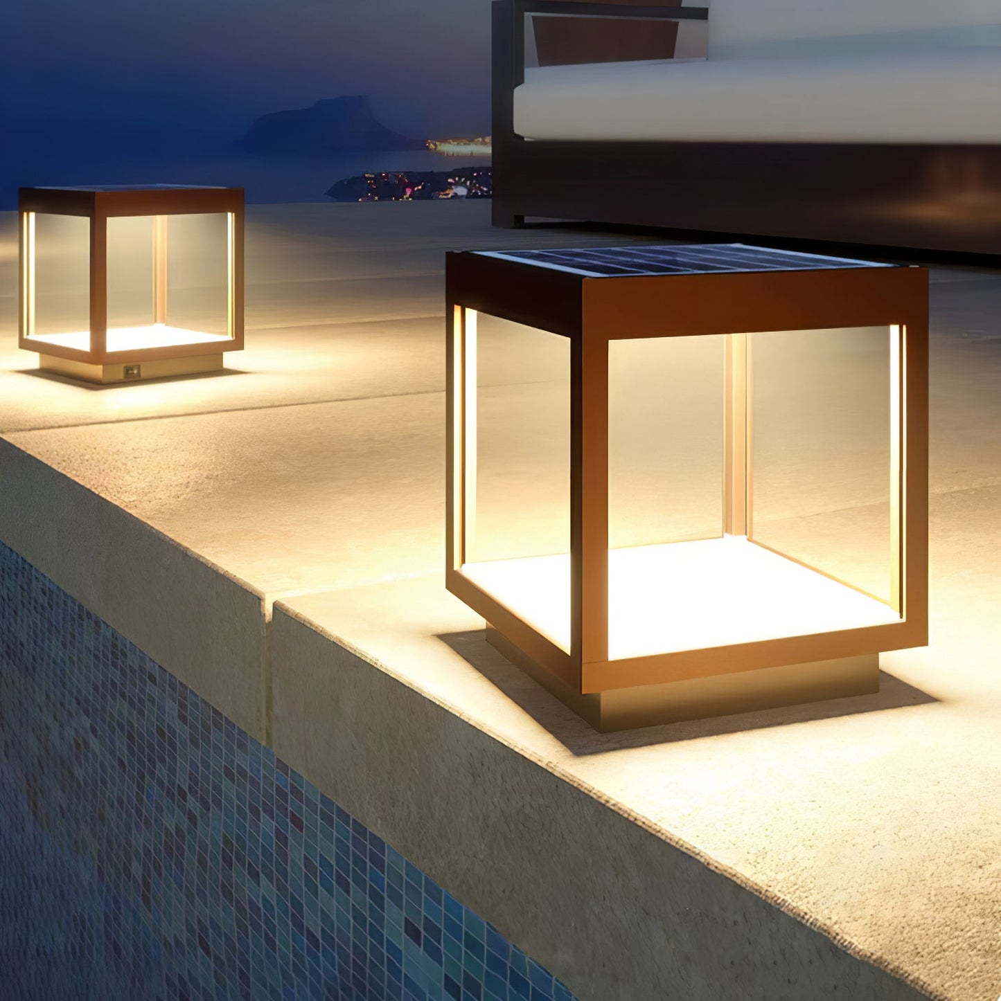 Square Frame Solar Outdoor Light