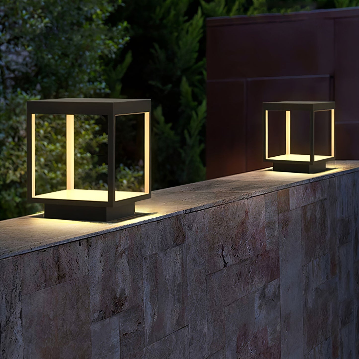 Square Frame Solar Outdoor Light