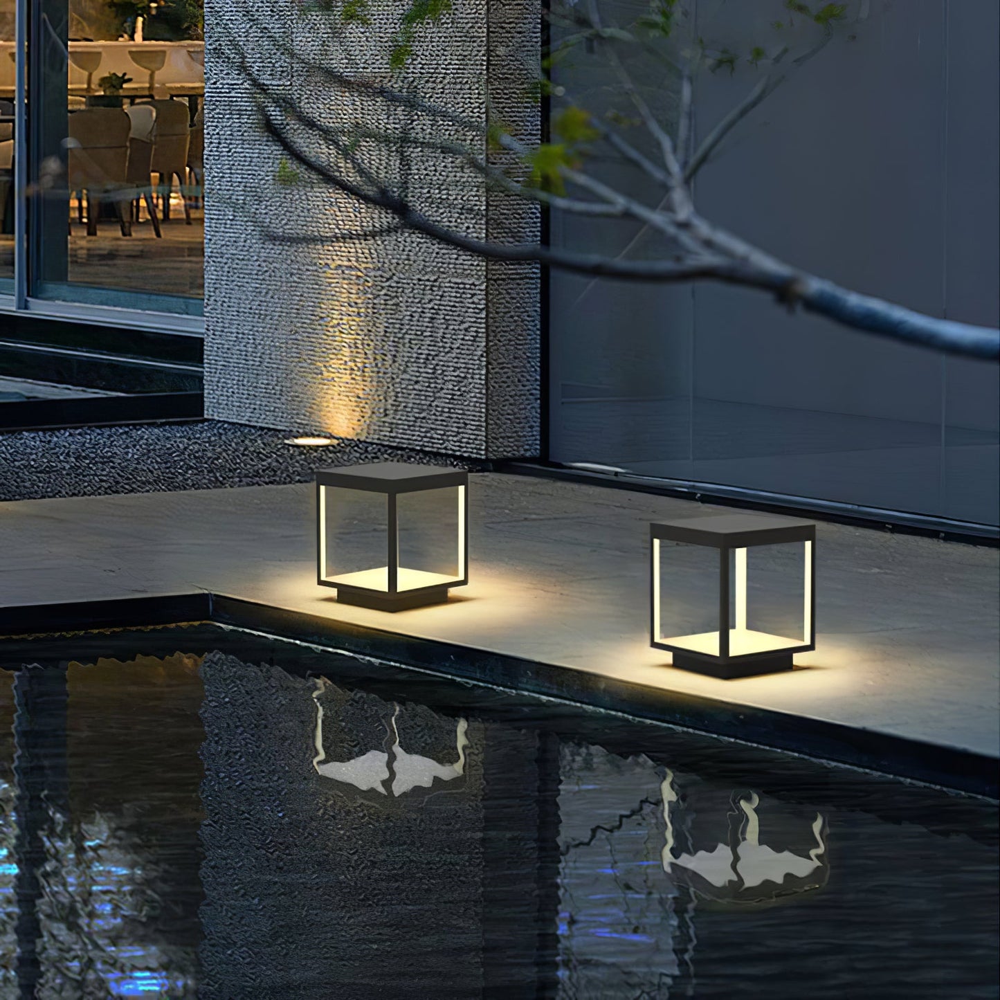 Square Frame Solar Outdoor Light