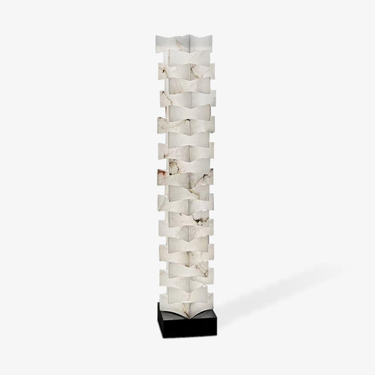 Stacked Alabaster Squares Accent Lamp Floor Lamp