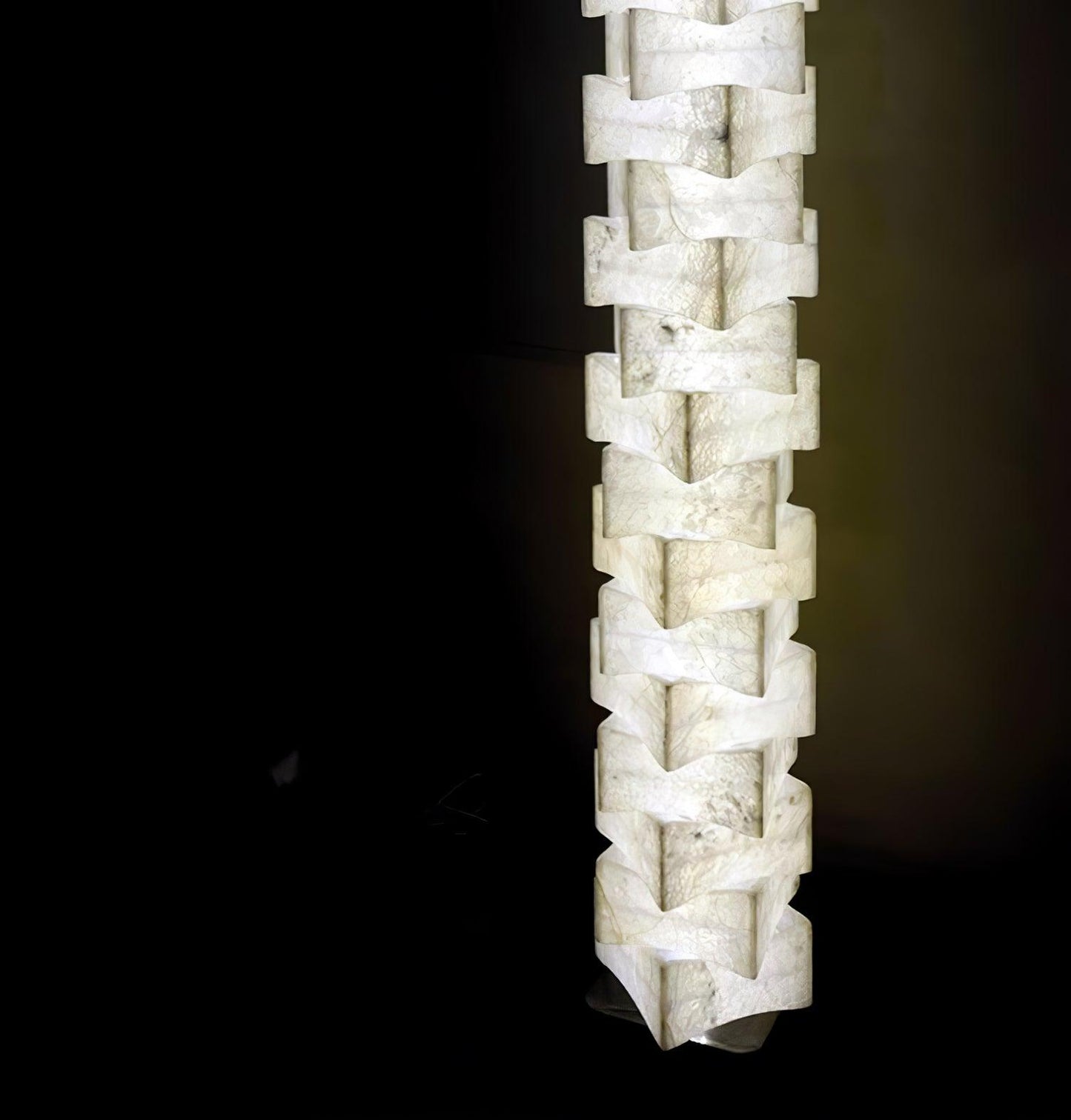 Stacked Alabaster Squares Accent Lamp Floor Lamp