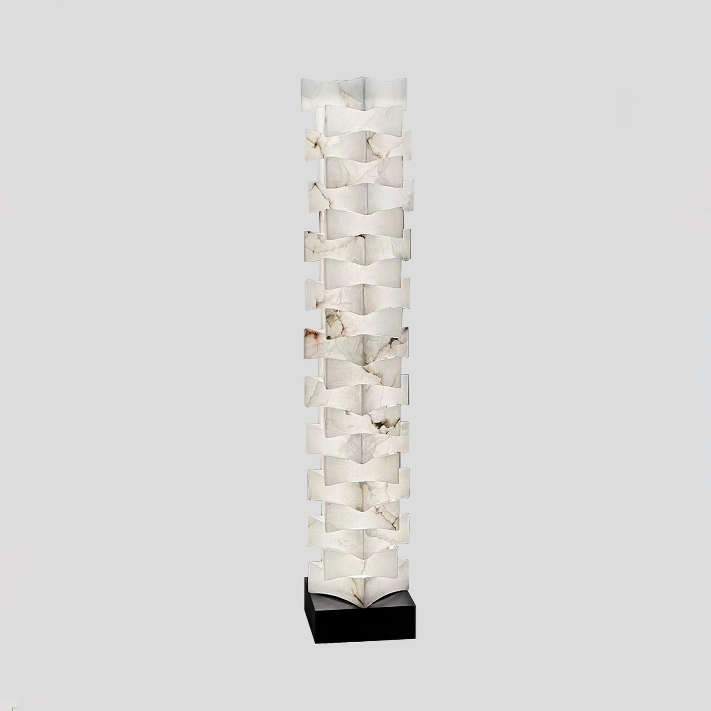 Stacked Alabaster Squares Accent Lamp Floor Lamp