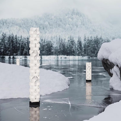 Stacked Alabaster Squares Accent Lamp Floor Lamp