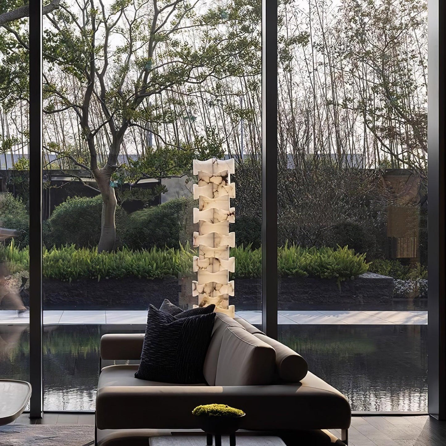 Stacked Alabaster Squares Accent Lamp Floor Lamp