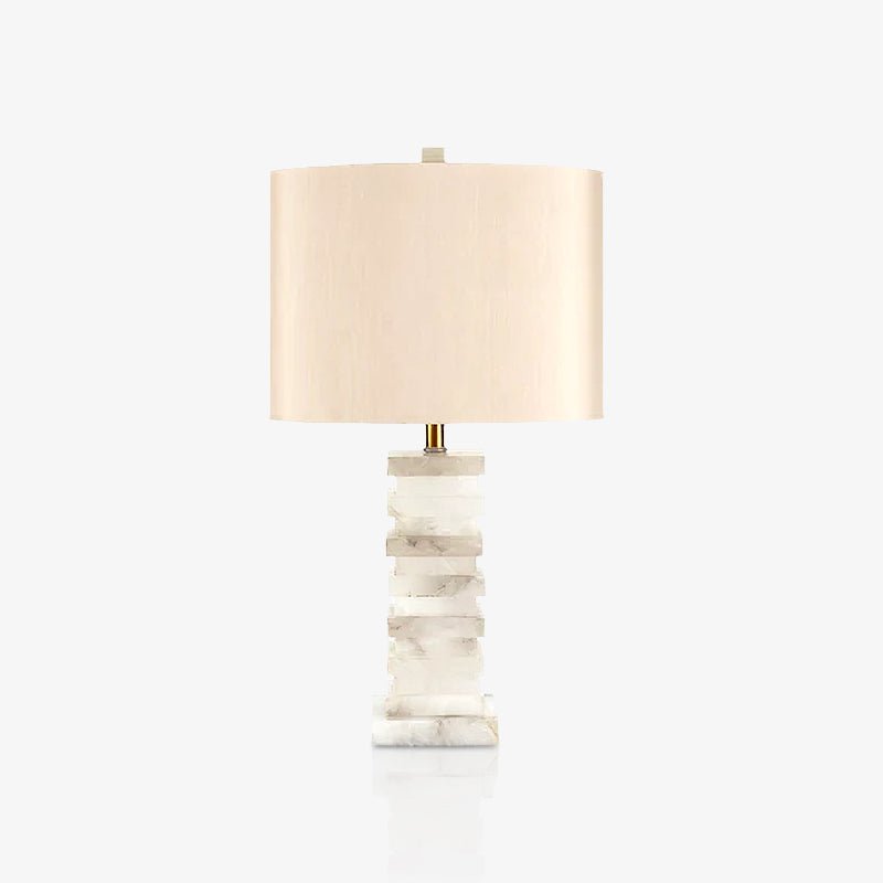 Stacked Alabaster Bedside lamp Table Lamp