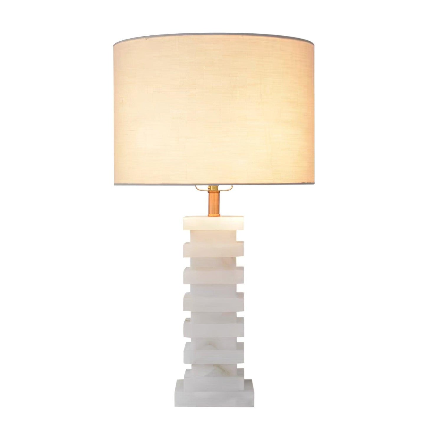 Stacked Alabaster Bedside lamp Table Lamp