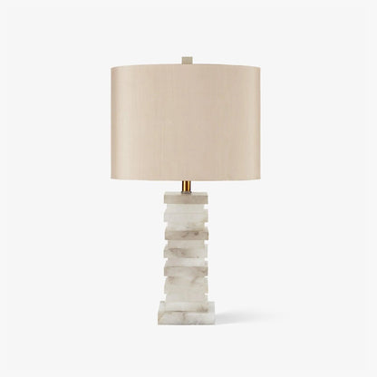 Stacked Alabaster Bedside lamp Table Lamp