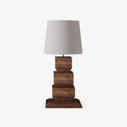 Stacked Wooden Accent lamp Table Lamp