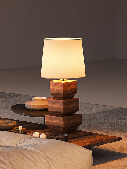 Stacked Wooden Accent lamp Table Lamp