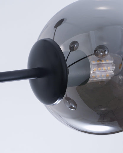 Staggered Glass 6 Light Crown Chandelier