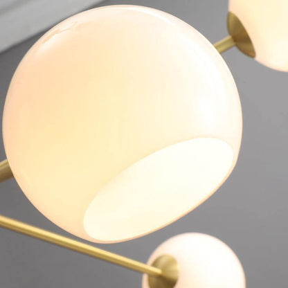 Staggered Glass 6 Light Crown Chandelier