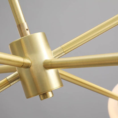 Staggered Glass 6 Light Crown Chandelier