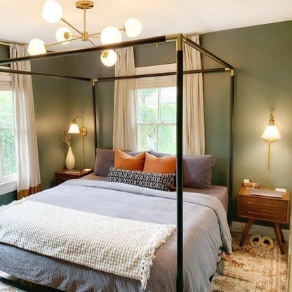 Staggered Glass 6 Light Crown Chandelier