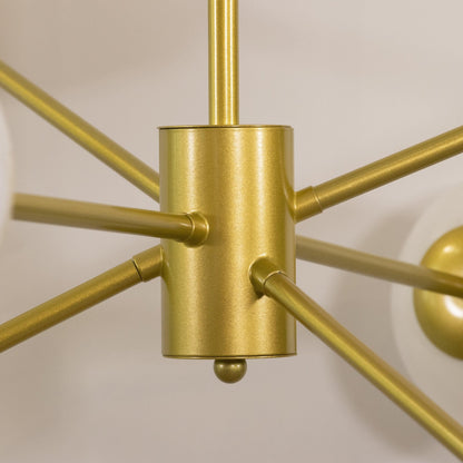 Staggered Glass 6 Light Crown Chandelier