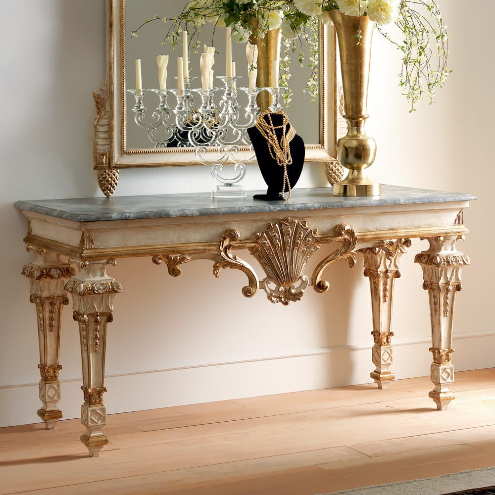 Statement Classic Italian Designer Console And Mirror Set