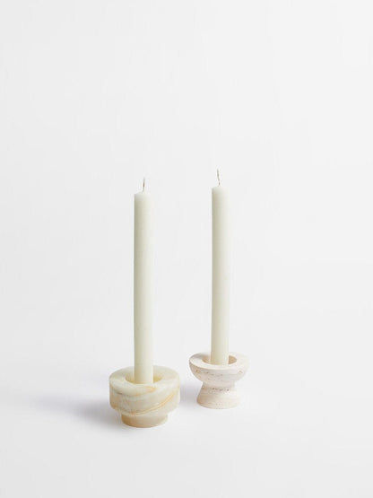 Stone Halo Candle Holder Set