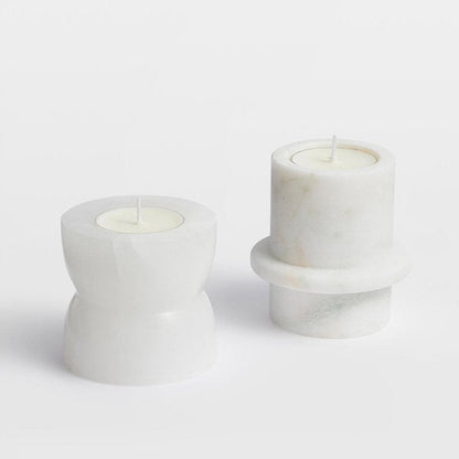 Stone Halo Candle Holder Set