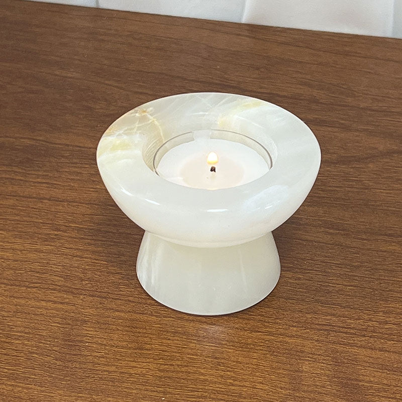 Stone Halo Candle Holder Set