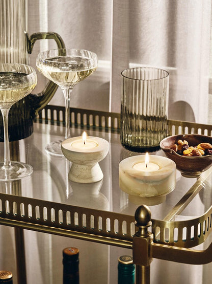 Stone Halo Candle Holder Set