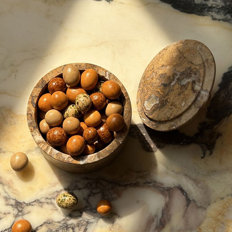 Strata Sphere Stone Storage Box
