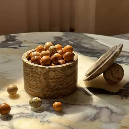 Strata Sphere Stone Storage Box
