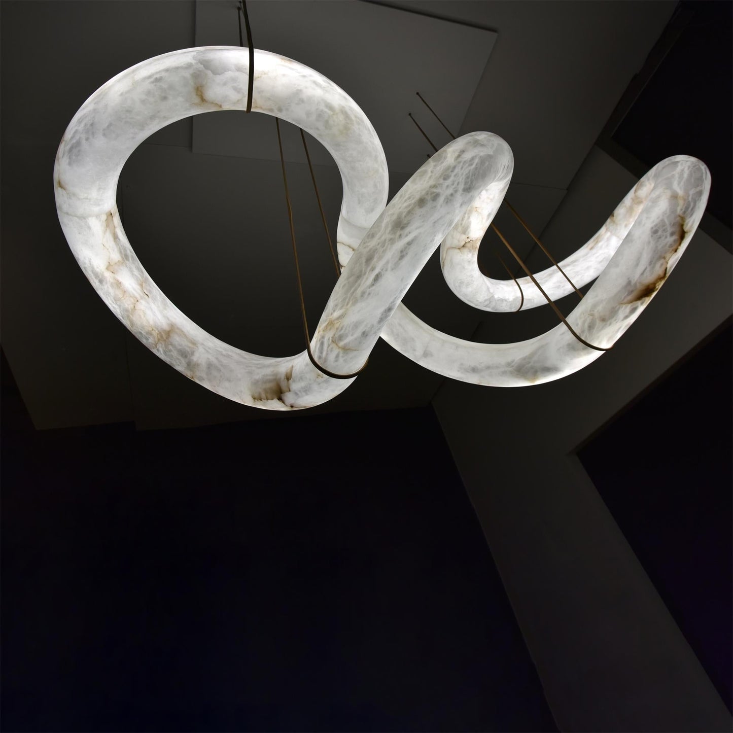 Streamlined Alabaster Pendant Lamp