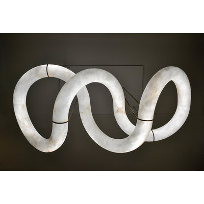 Streamlined Alabaster Pendant Lamp