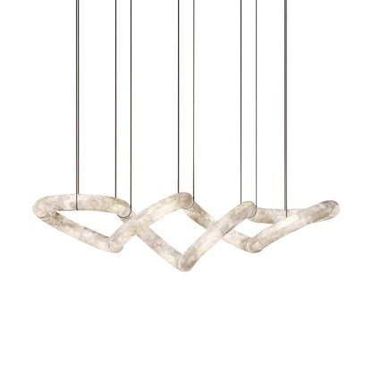 Streamlined Alabaster Pendant Lamp