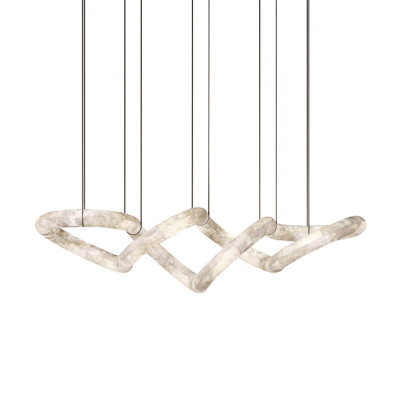 Streamlined Alabaster Pendant Lamp