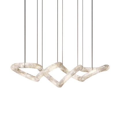 Streamlined Alabaster Pendant Lamp