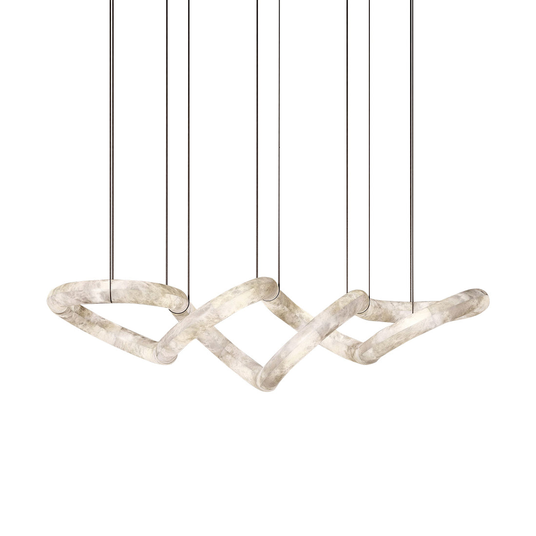Streamlined Alabaster Pendant Lamp