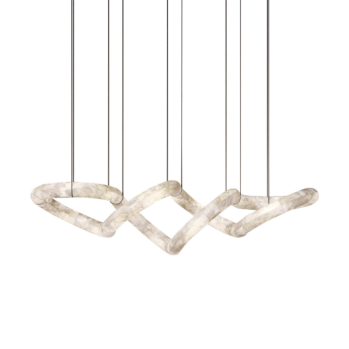 Streamlined Alabaster Pendant Lamp