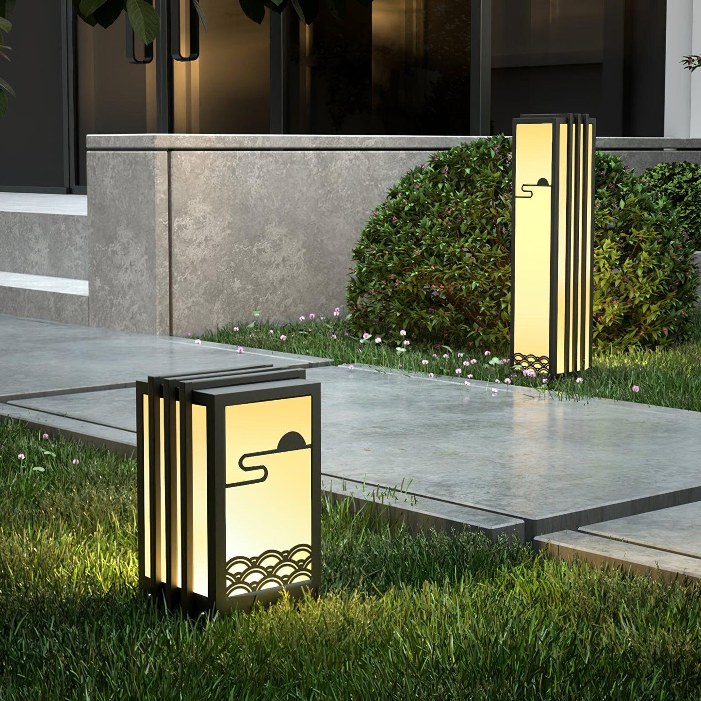 Sunrise Pattern Floodlight Outdoor Light