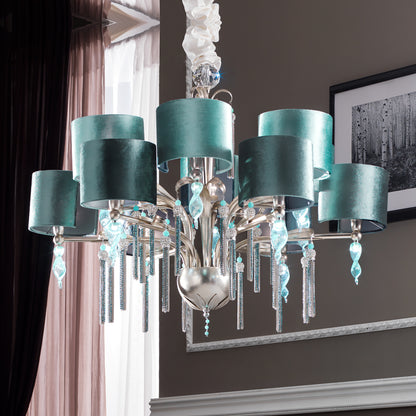 Crystal Aquamarine Chandelier