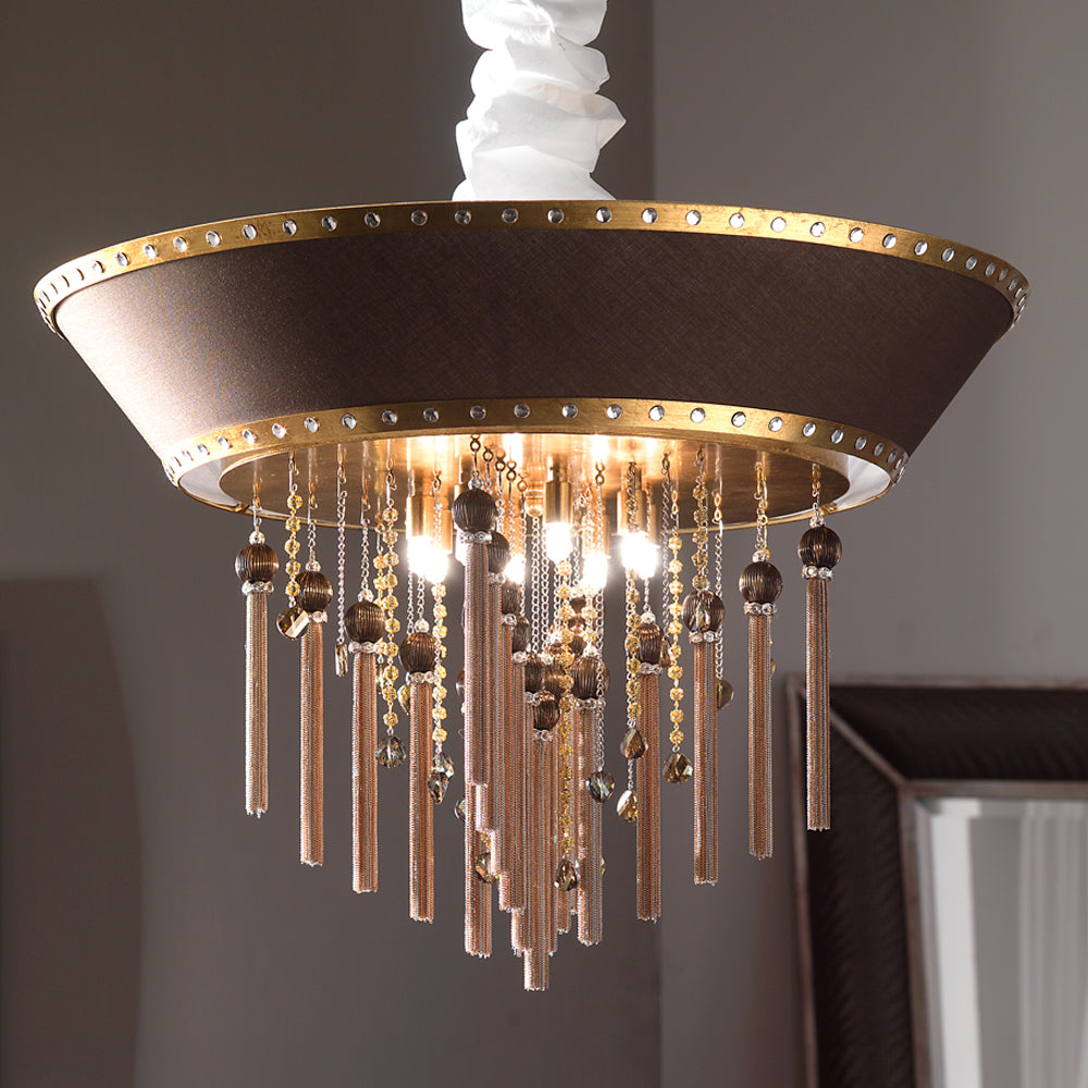 Modern Crystal Gold Ceiling Light